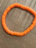 Orange Heishi Bracelet
