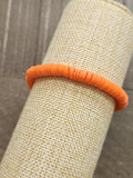 Orange Heishi Bracelet