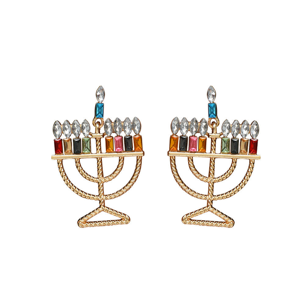 Hanukkah Menorah Earrings Coco Cherryann