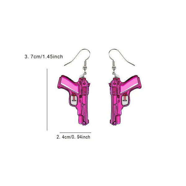Pink Water Gun Earrings
