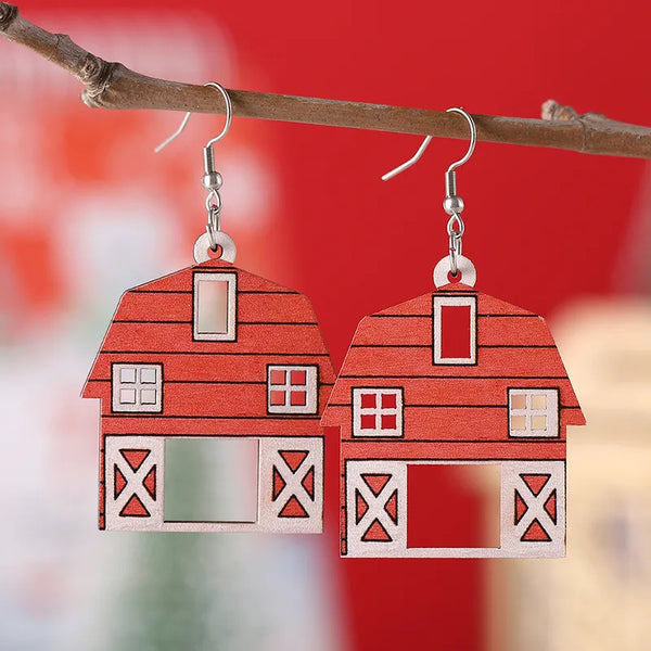 Red Barn Earrings