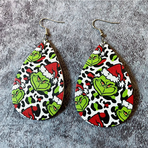Leopard Grinch Earrings