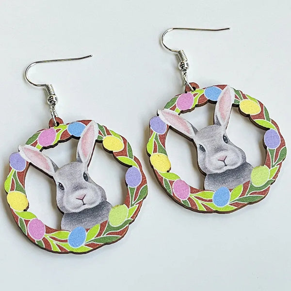 Bunny Wreath Earrings