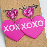 XOXO Heart Earrings