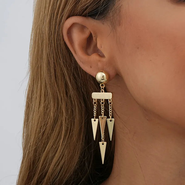 Trendy Gold Dangle Earrings