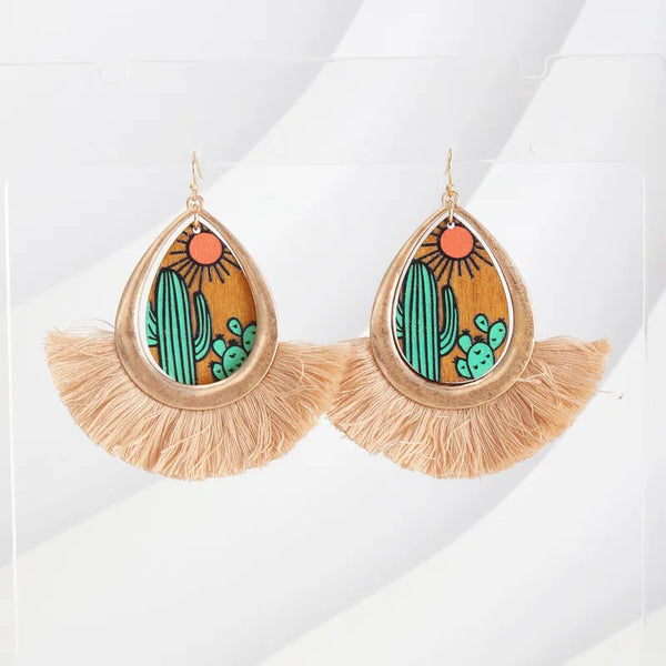 Fringe Cactus Earrings