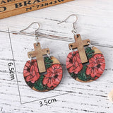 Floral Cross Earrings