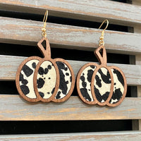 Cowhide Pumpkin Earrings