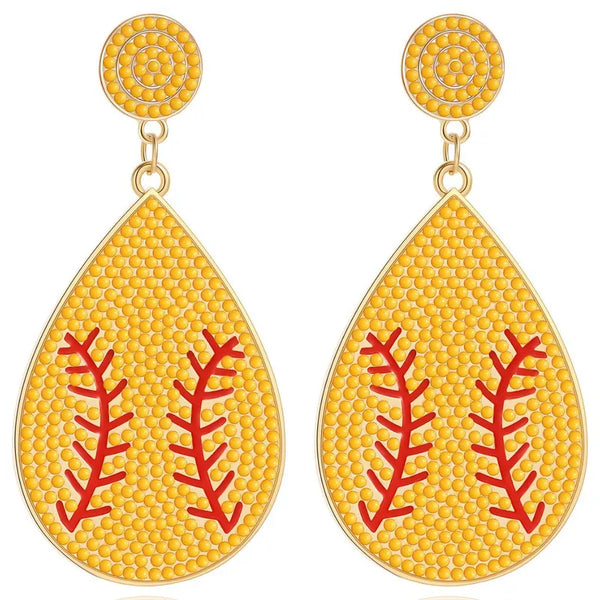Studded Softball Earrings