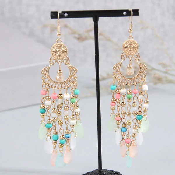 Boho Pastel Beaded Dangles