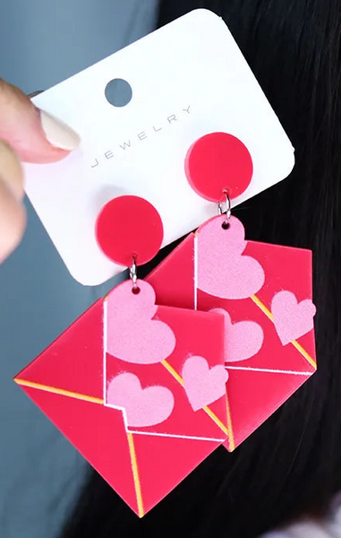 Heart Envelope Earrings