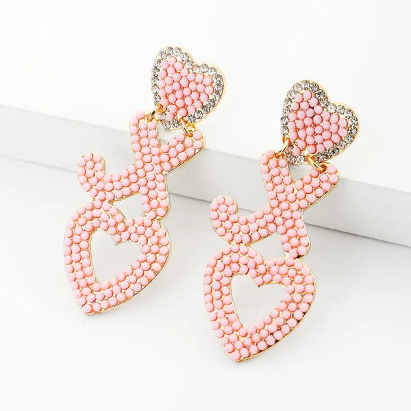 XO Heart Earrings