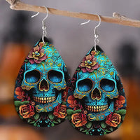 Blue Skull Earrings