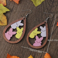 Wooden Peep Earrings