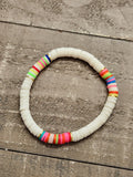 White Rainbow Heishi Bracelet