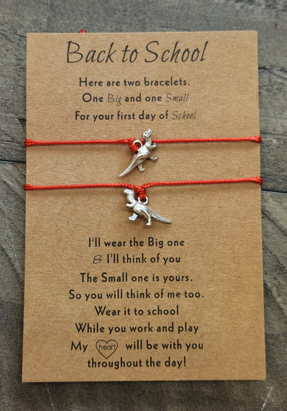 Red Dino Back to School Bracelets