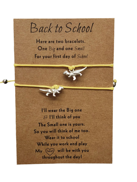Yellow Dino Back to School Bracelets