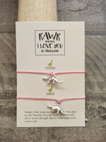 Pink I Love You Dino Bracelets