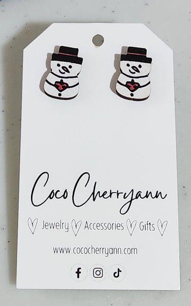Snowman Stud Earrings