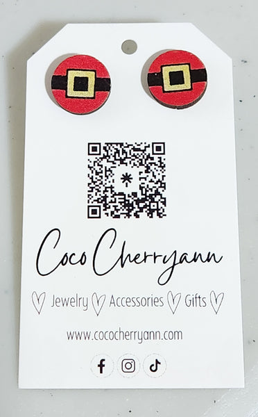 Santa Belt Stud Earrings