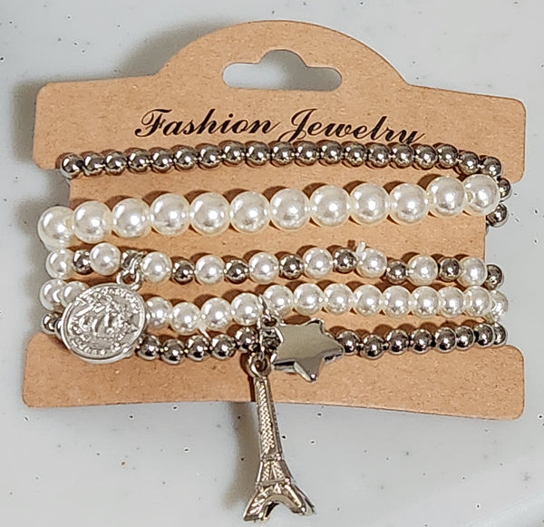 Silver Paris Bracelet Set