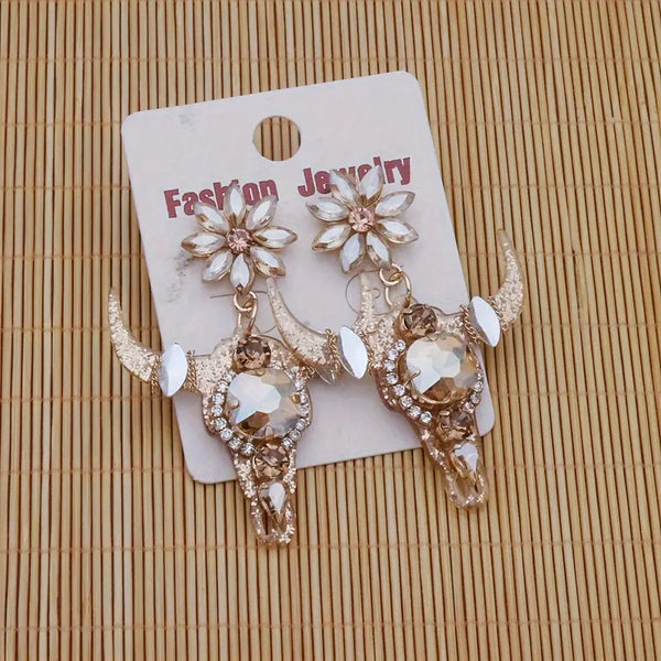 Elegant Bull Head Earrings