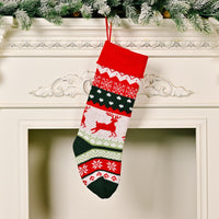 Knitted Reindeer Stocking