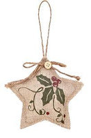 Burlap Star Ornament