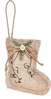 Burlap Stocking Ornament