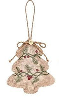 Burlap Tree Ornament