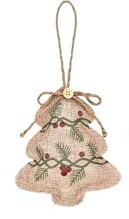Burlap Tree Ornament