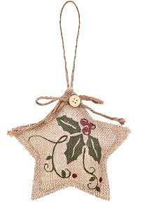 Burlap Star Ornament
