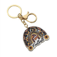 Football Rainbow Keychain