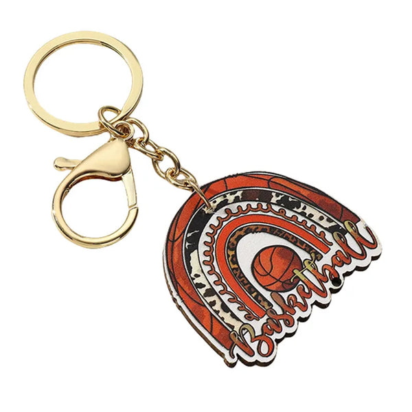 Basketball Rainbow Keychain