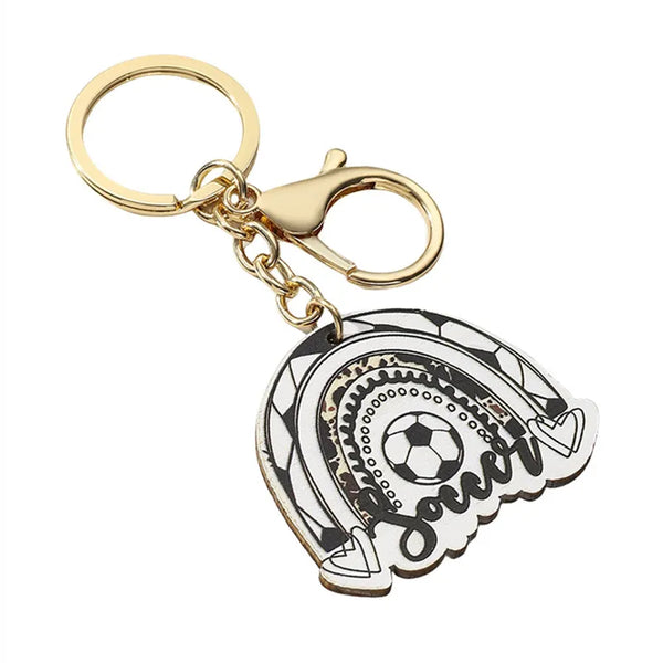 Soccer Rainbow Keychain