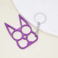 Purple Cat Self Defense Keychain