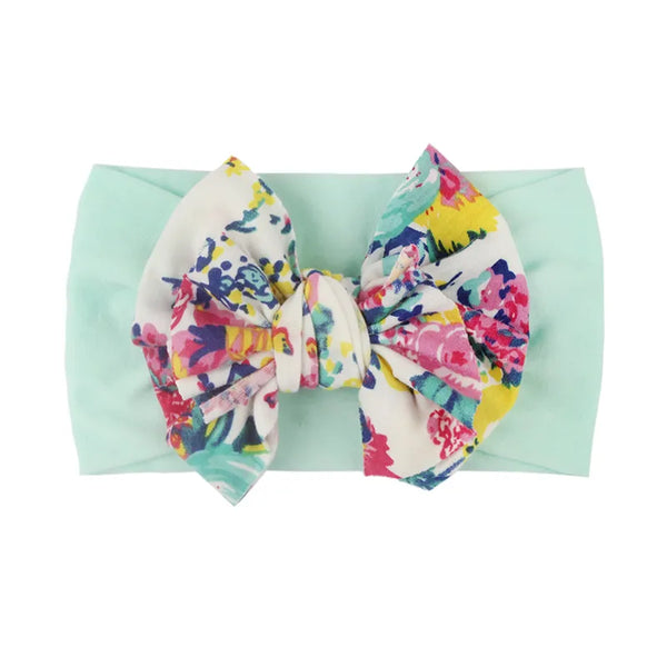 Teal Floral Baby Headband