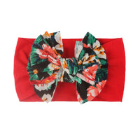 Red Floral Baby Headband
