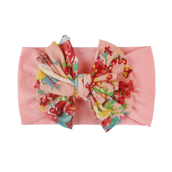 Pink Floral Baby Headband
