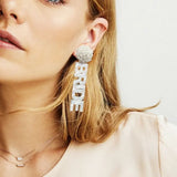 White Bride Earrings