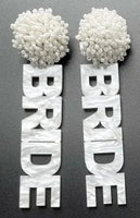 White Bride Earrings