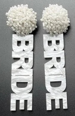 White Bride Earrings