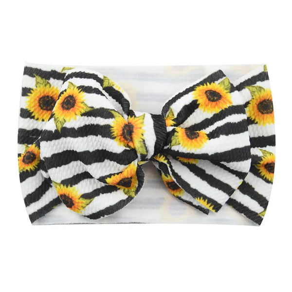 Stripe Sunflower Baby Headband