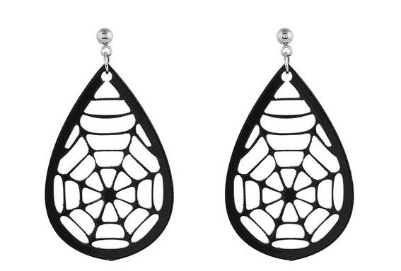 Acrylic Spiderweb Earrings