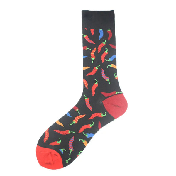 Colorful Chili Pepper Socks