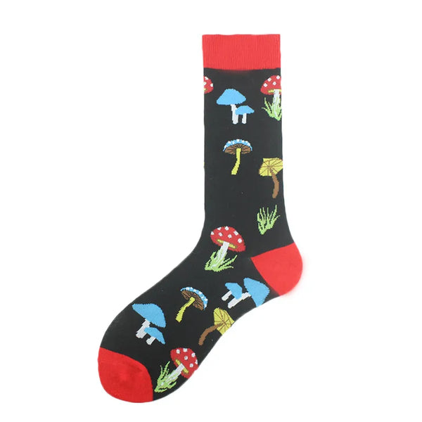 Colorful Mushroom Socks