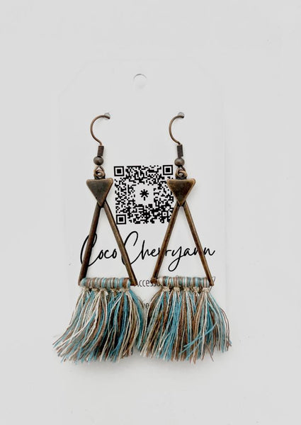 Triangle Tassel Earrings