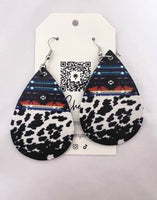 Western Cow Print Earrings