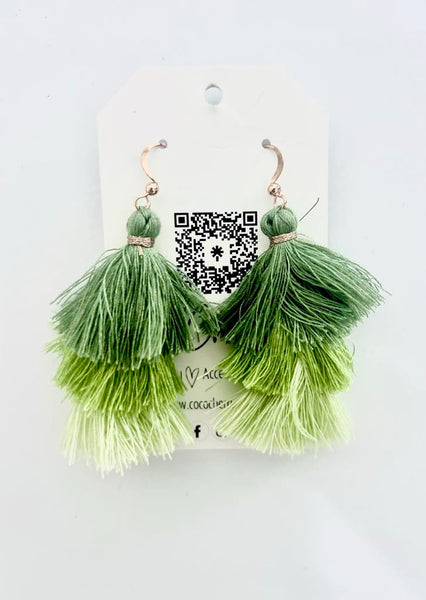 Green Ombre Tassels
