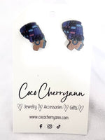 Blue Head Wrap Earrings